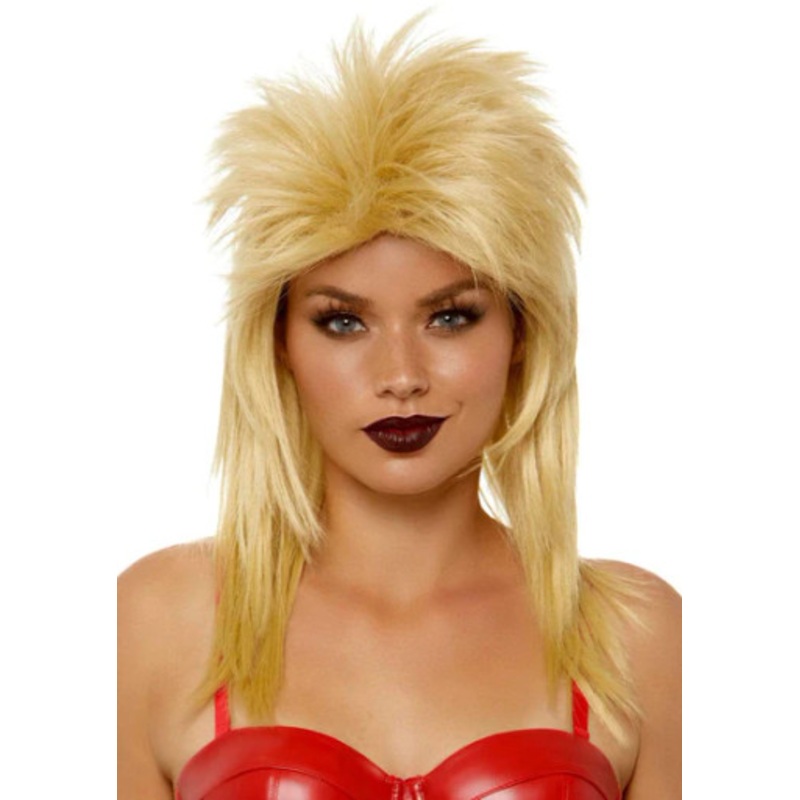 21" Unisex Rockstar Wig Black