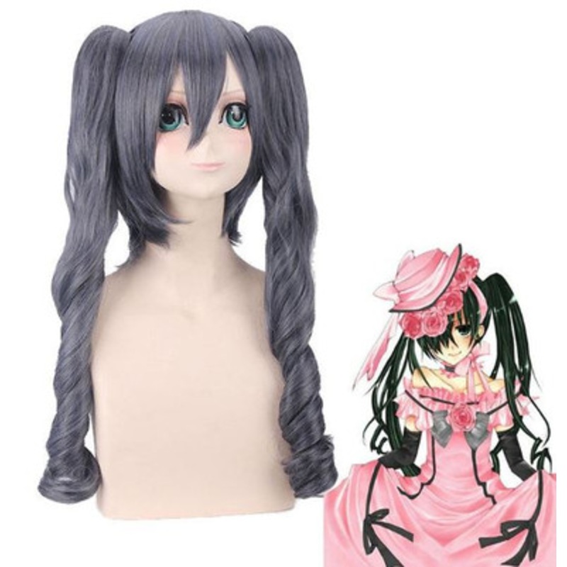Anime Black Butler Ciel Phantomhive Long Black and Gray Cosplay Wigs