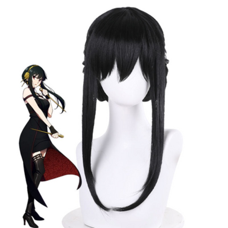 Anime SPYFAMILY Yor Forger Black Cosplay Wigs