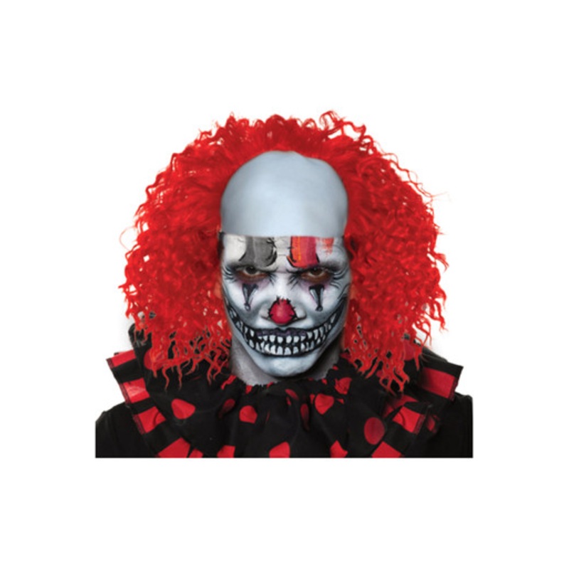 m Clown Bald Cap Halloween Costume Accessory Wig XLarge Red