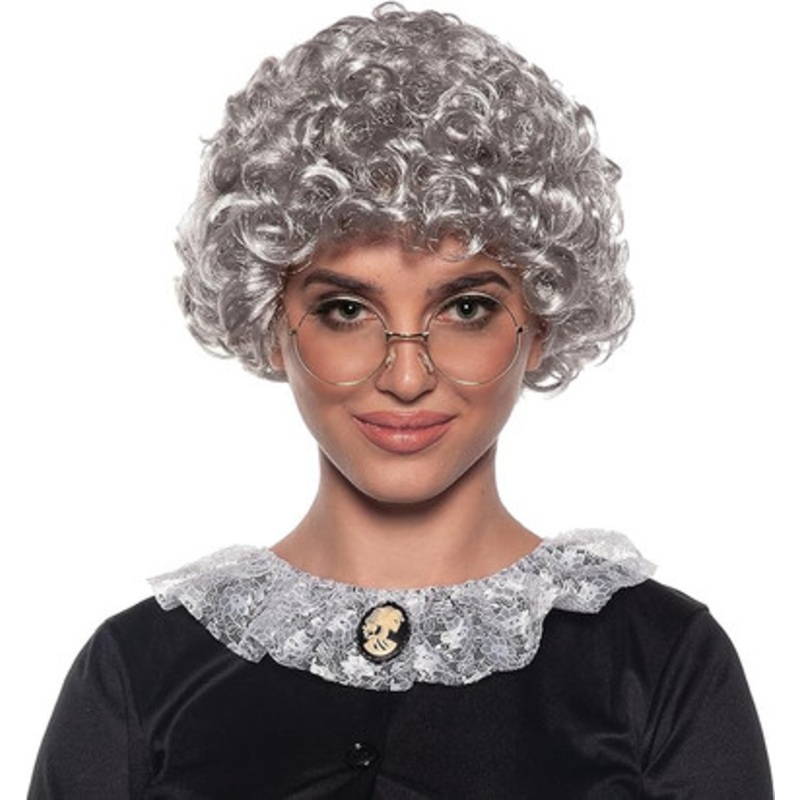 Old Lady Curly Wig
