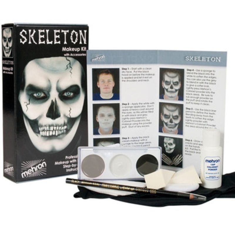 Skeleton Makeup Kit with Accessories Character Kit