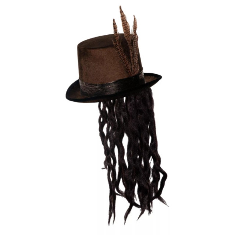 Voodoo Dreads Hat Adult Men XLarge Brown
