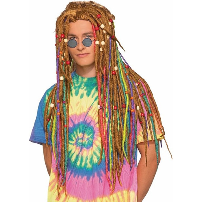 Wig-Hippie Rainbow Dreads Rainbow