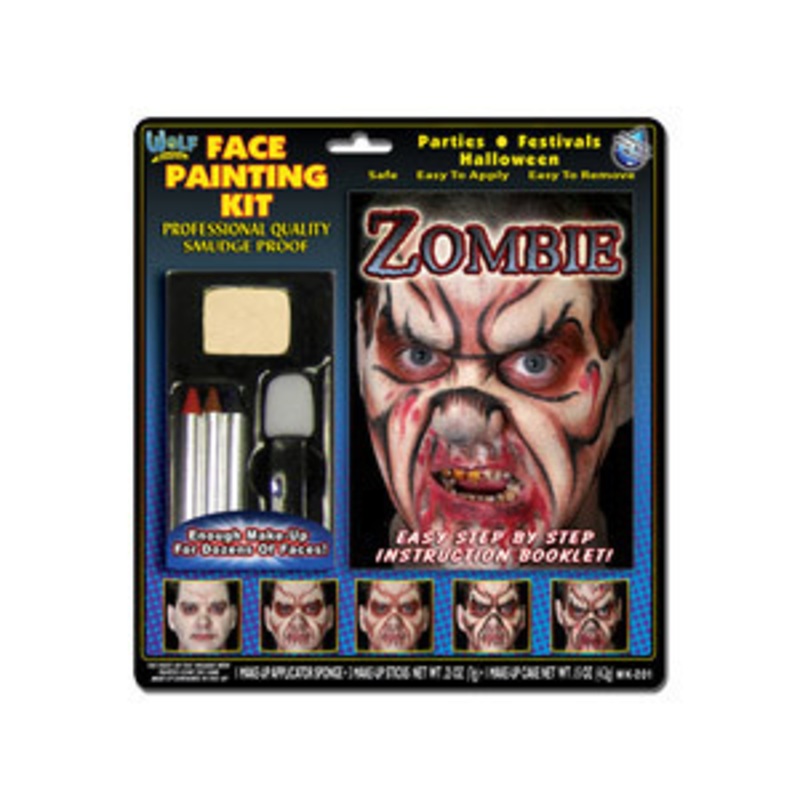 Zombie Face Painting Kit Wolfe