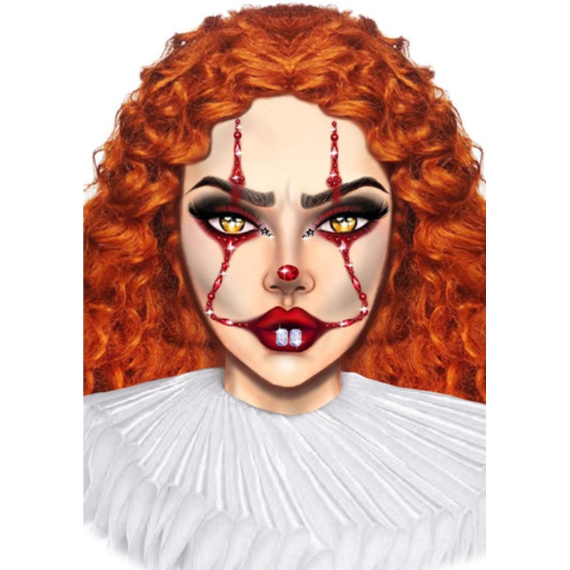 Clown Rhinestone Stick-On Jewels