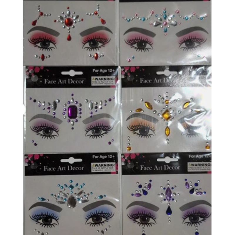 FACE ART EYE GEMS Orange