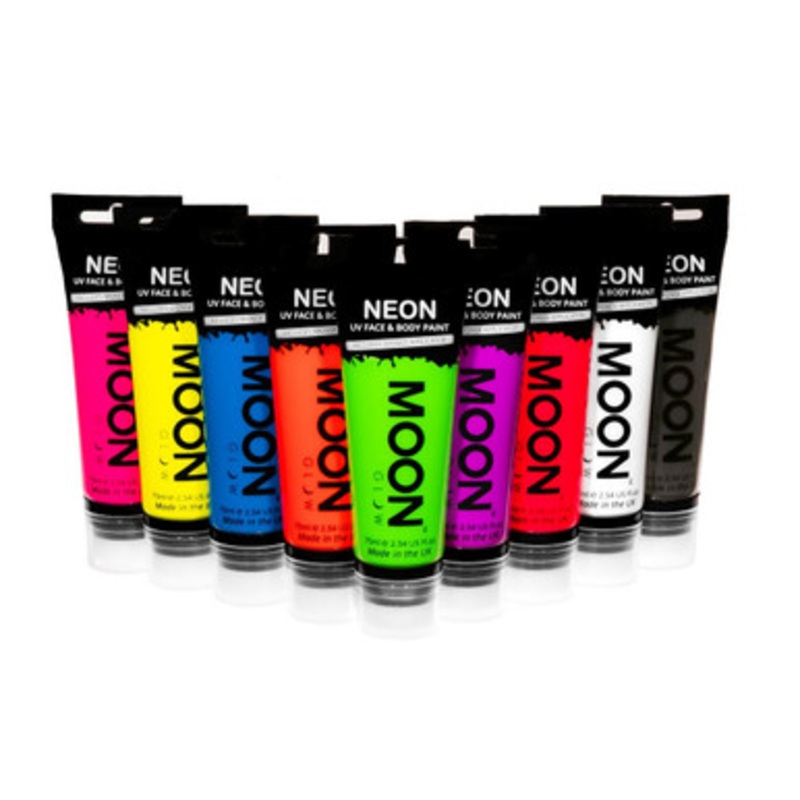 Intense Neon UV Face & Body Paint With Applicator 75 ml / 2.54 oz Intense Neon Blue