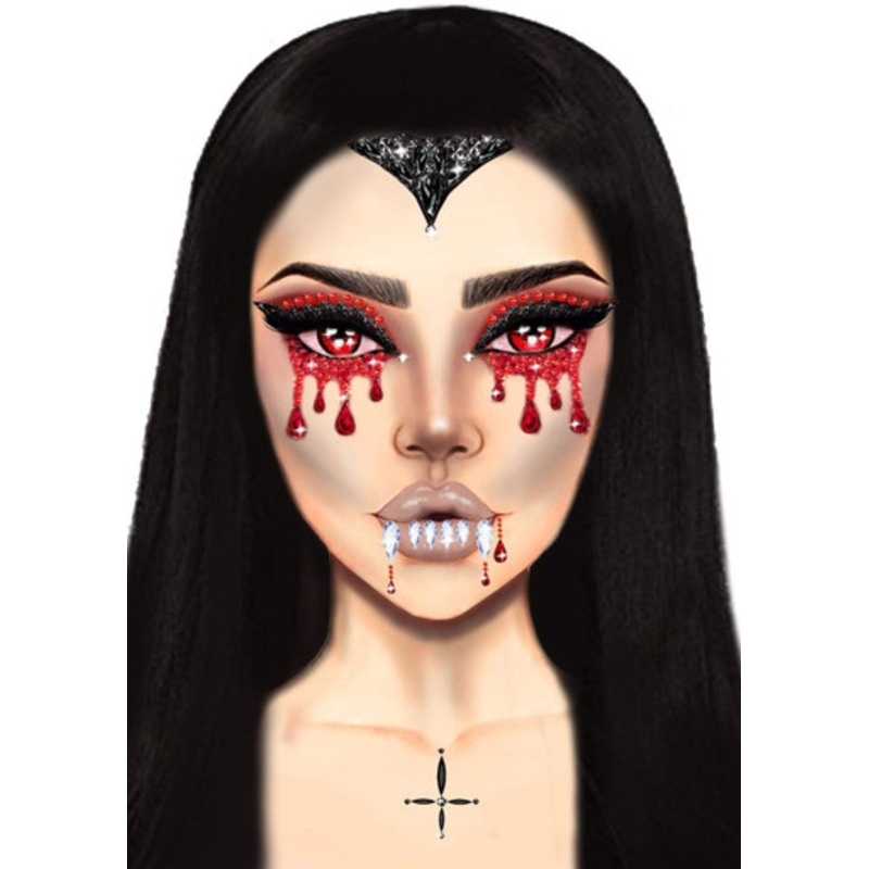 Vampire Rhinestone Stick-On Jewels