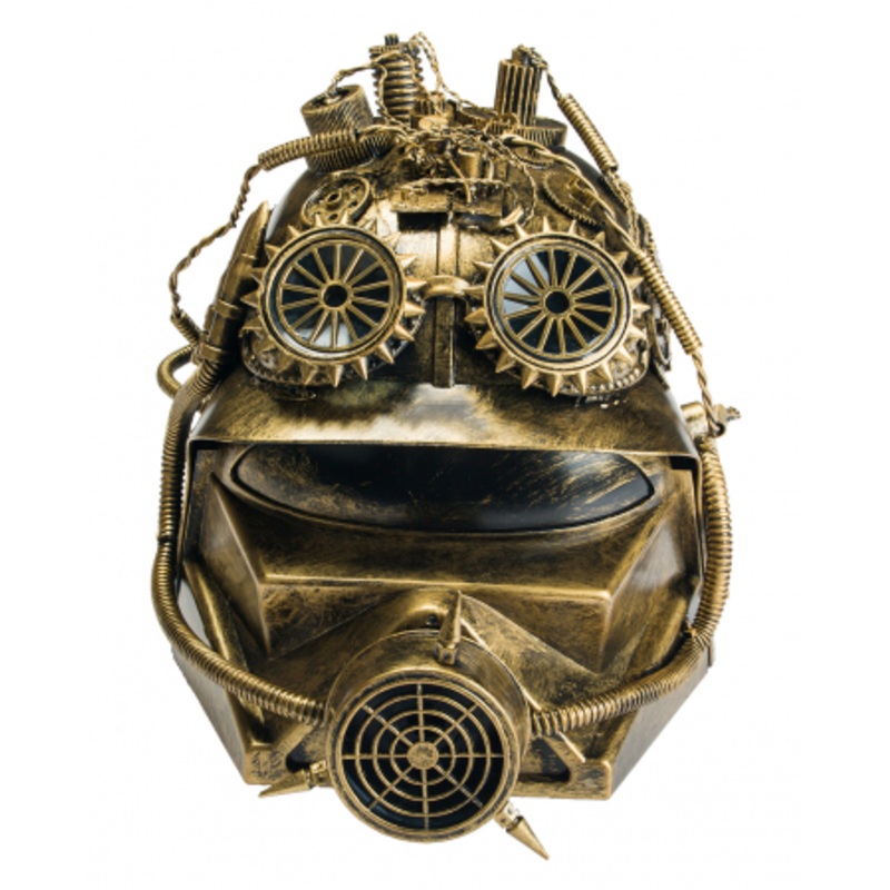 Alien Steampunk Helmet With Gas Mask