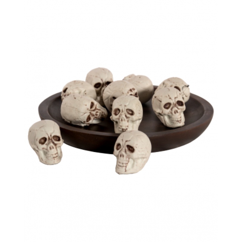 Beige Skulls As Decoration 4x4cm - Set Of 10