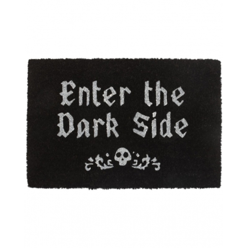 Black "Enter The Dark Side" Doormat 60x40cm
