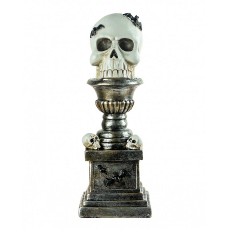 Column With Skulls & Bats 28cm
