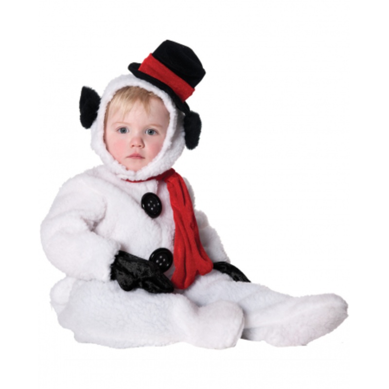 Fluffy Snowman Children's Costume Size S