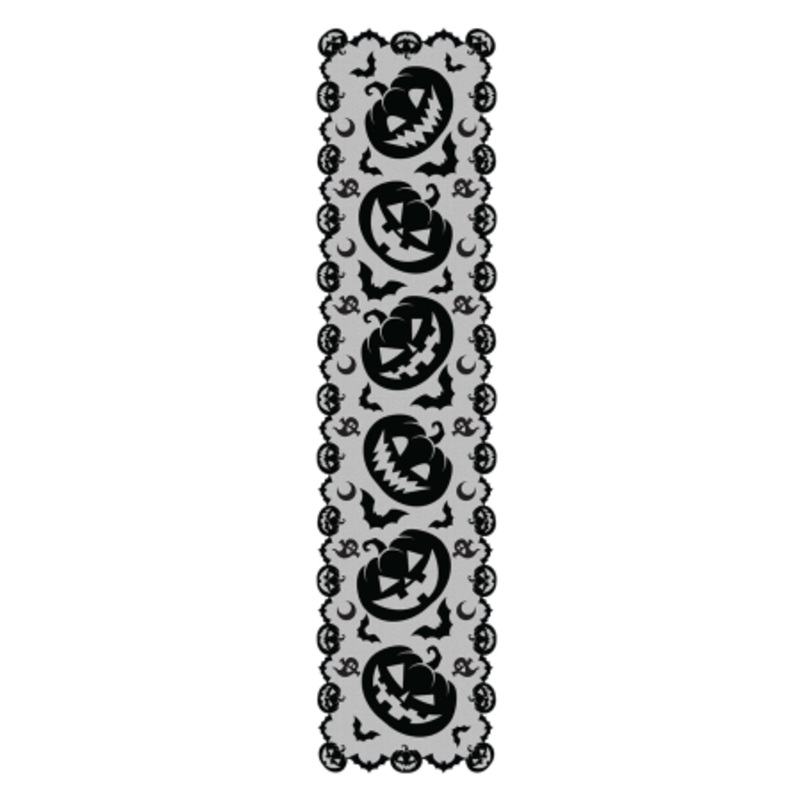 Halloween Pumpkin Lace Table Runner 45x200cm