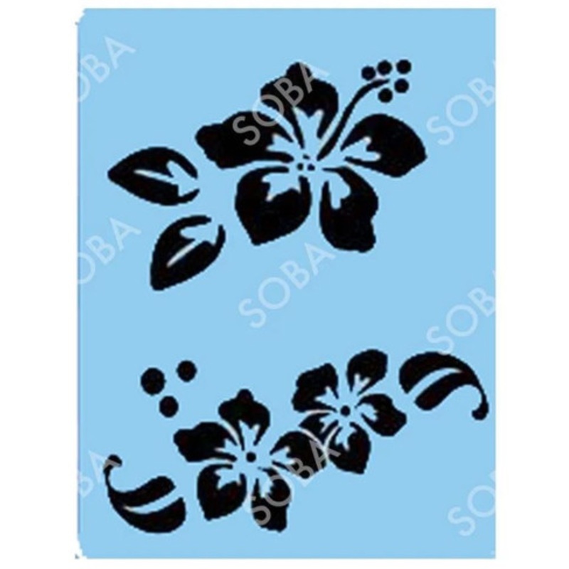 Hibiscus Flower Stencil