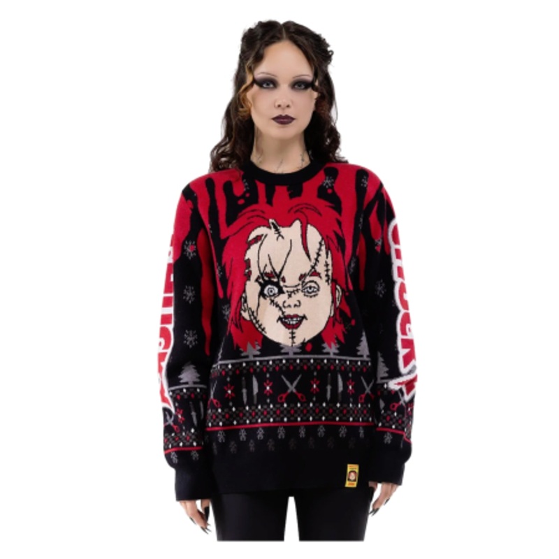 KILLSTAR Chucky Wanna Play Knit Sweater S