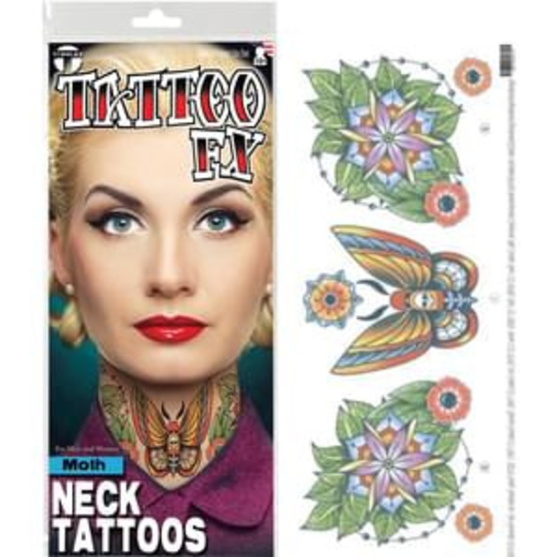 Moth Neck Tattoo FX