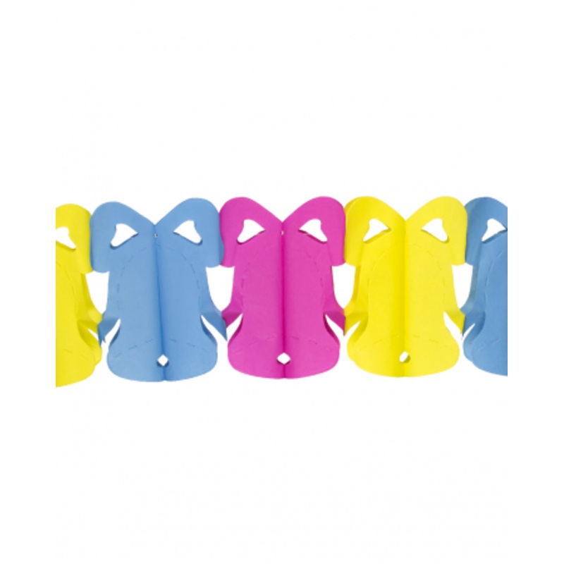 Bells Garland Blue Yellow Pink