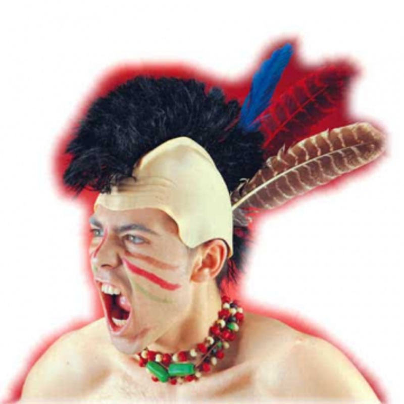 Mohawk Wig With Feathers