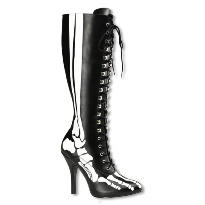 Skeleton boots with laces UK 5 US 7