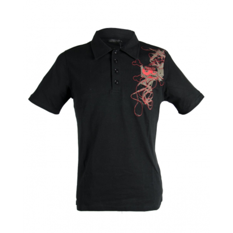 Tape Skull Polo Shirt M