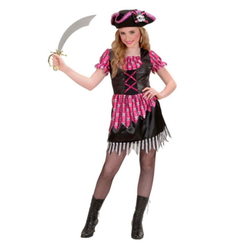 Pink Fantasy Pirate Children's Costume S