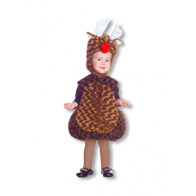 Red Nose Reindeer Plush Baby Costume M