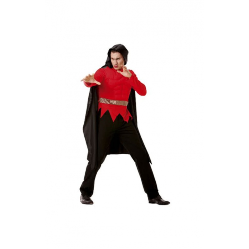 Devils Costume With Muscle Shirt M