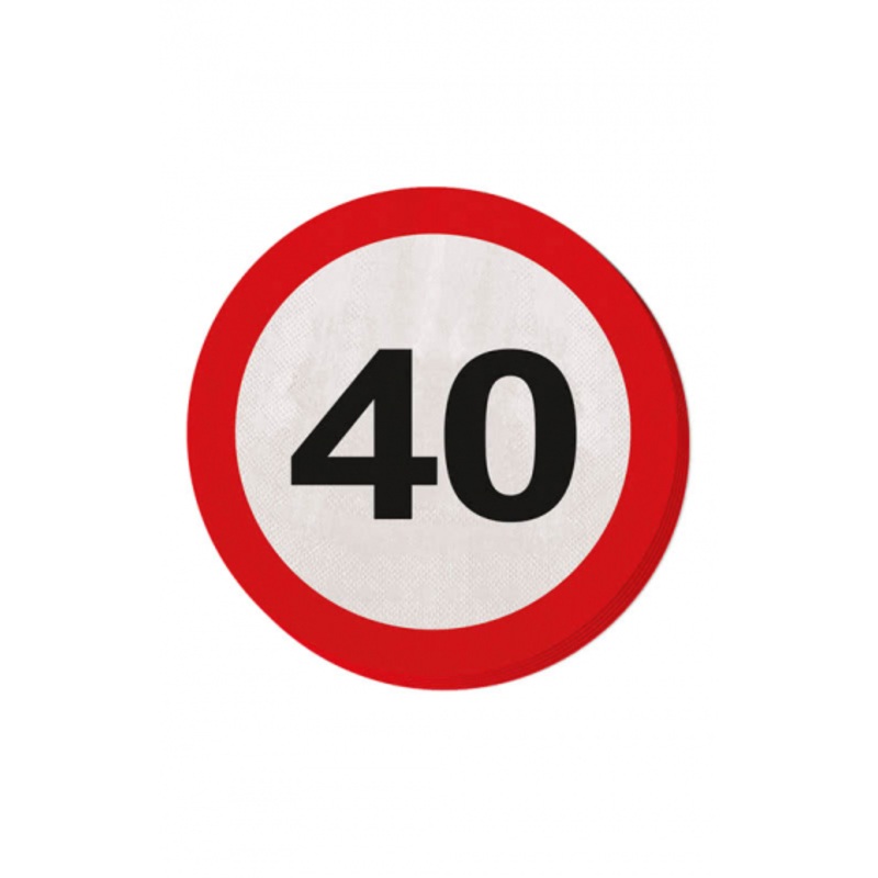 Napkin traffic sign 40
