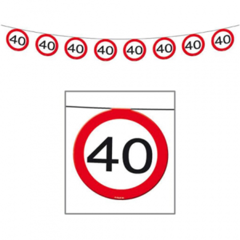 Pennant Chain Road Sign 40