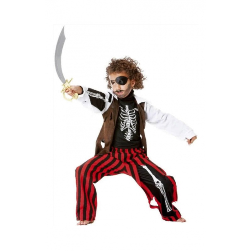 Skeleton Pirate Child Costume L