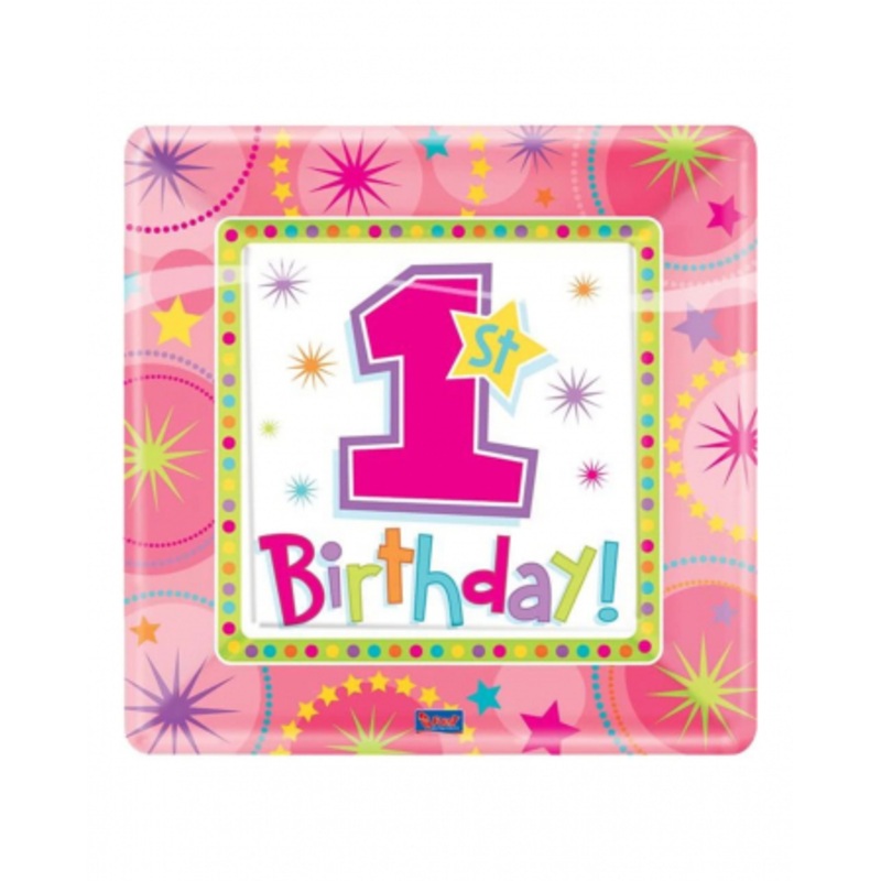 1st Birthday Plates