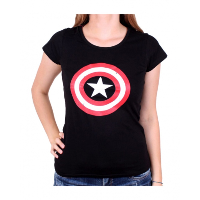 Captain America Ladies T-Shirt The Shield L