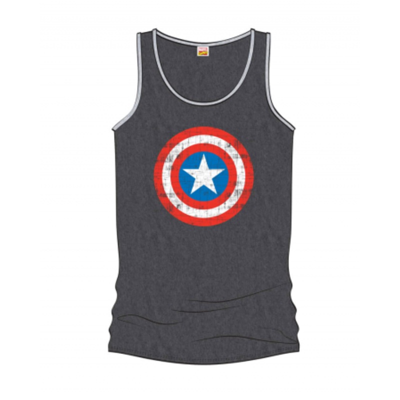 Captain America Men's Tank Top Gray S