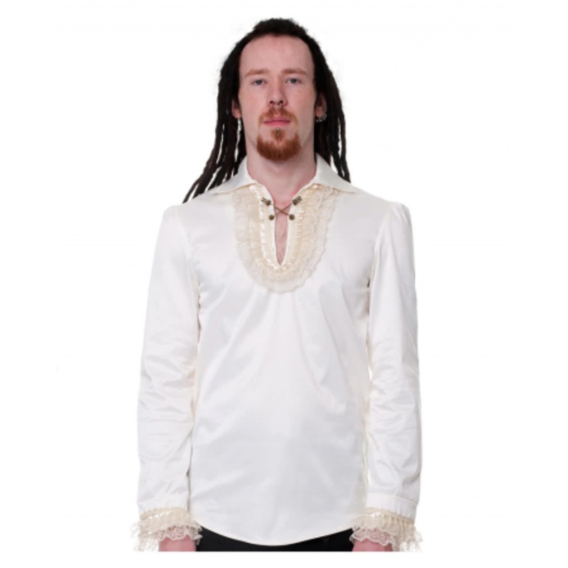 Gothic ruffled shirt beige S