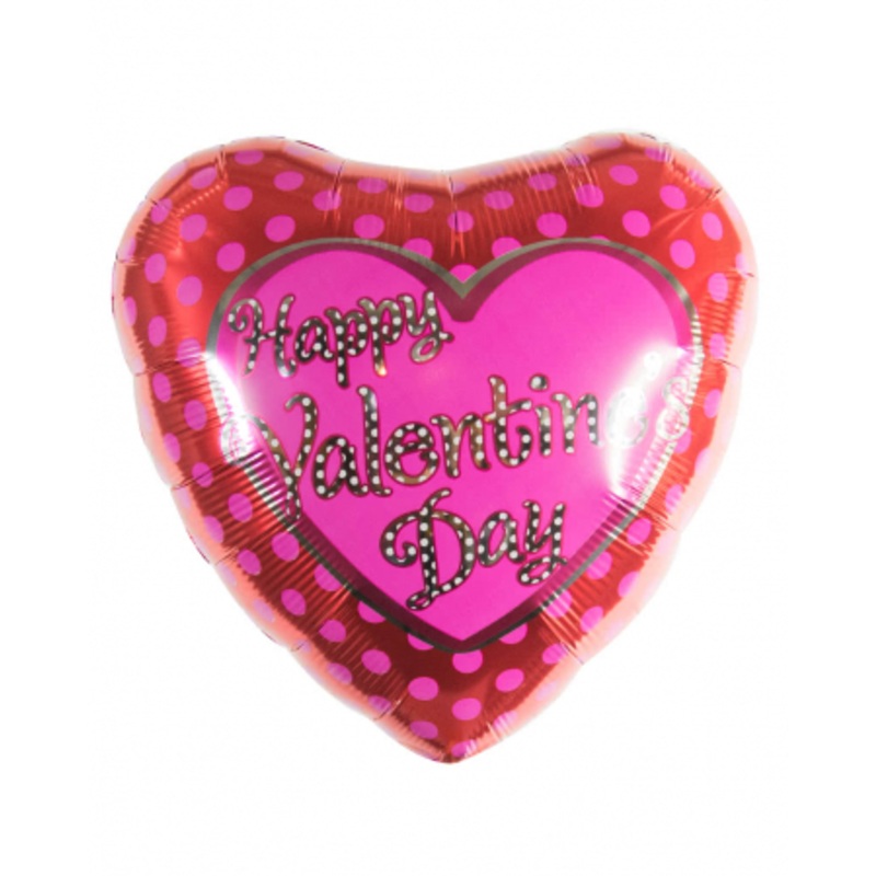 Happy Valentine's Day Foil Balloon With Dots