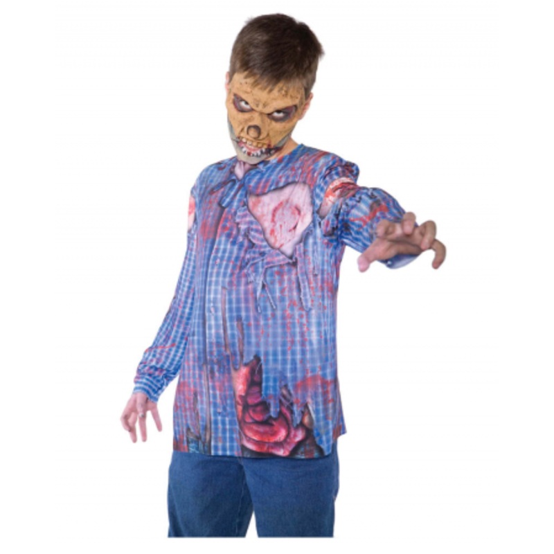 Zombie Shirt With Realistic Print L