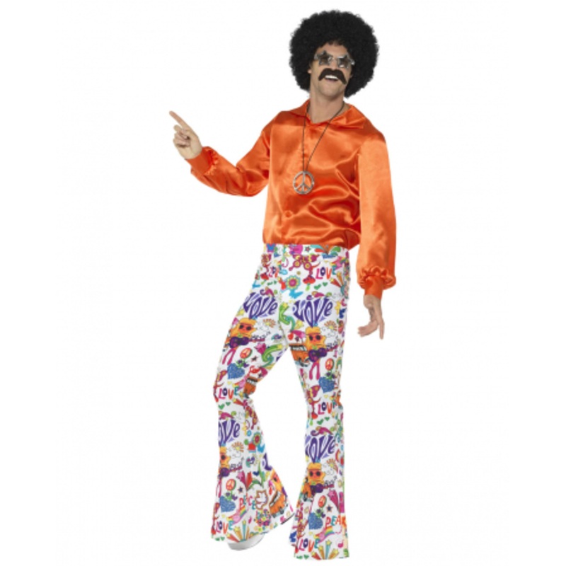 60s Groovy Men's Flared Trousers M