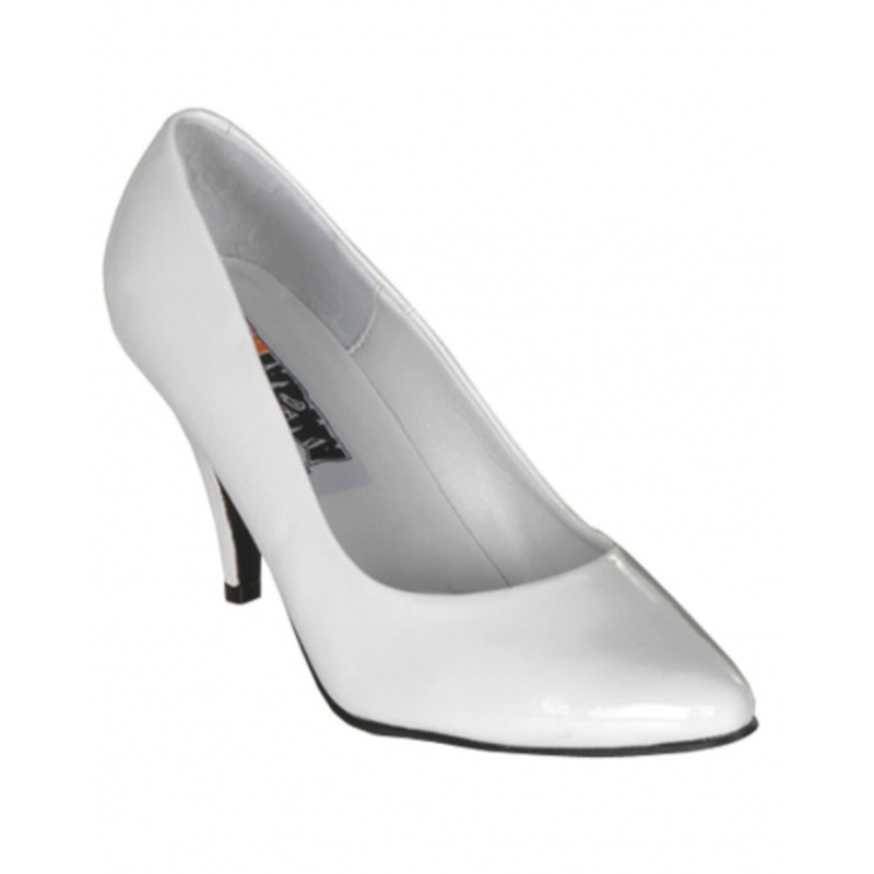 Patent Pumps White UK 8 US 10