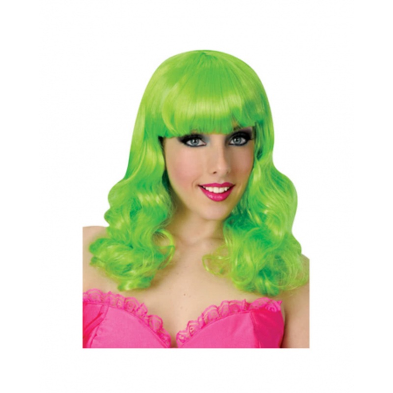 Pop Star Wig Neon Green