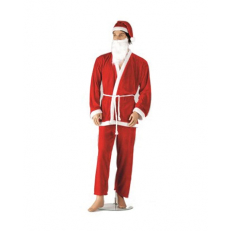 Santa Costume With Beard For Christmas Parties
