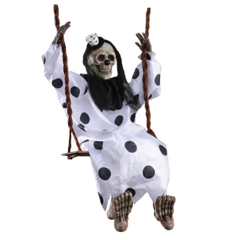 Skeleton Clown On The Swing