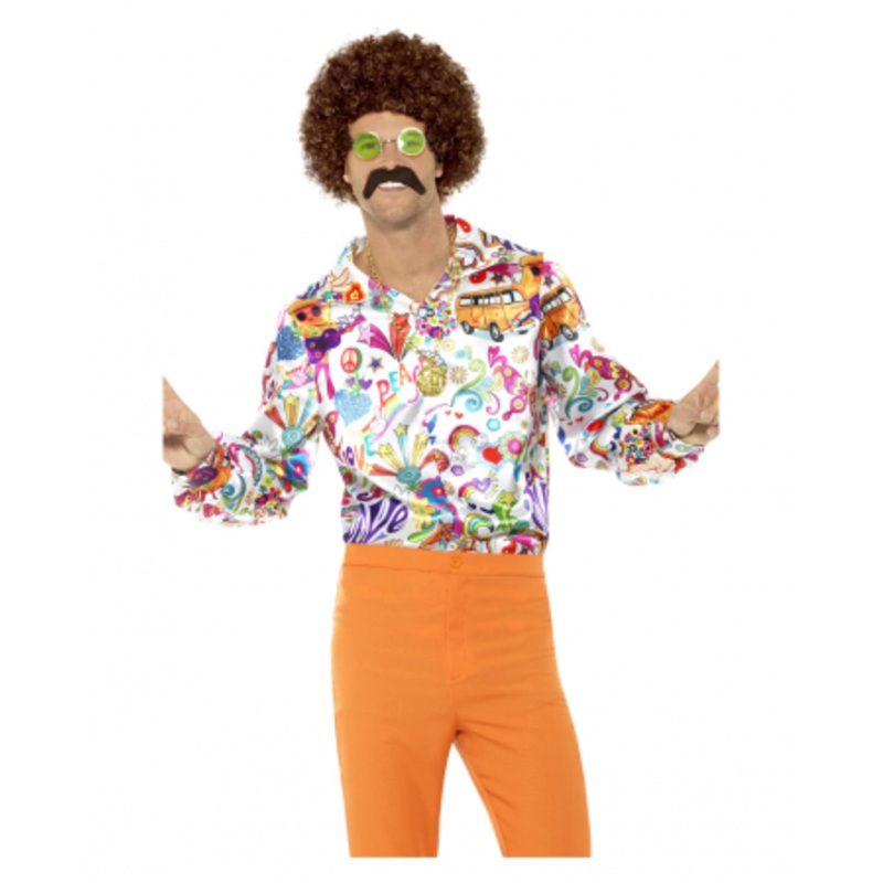 60s Groovy Shirt Colorful M