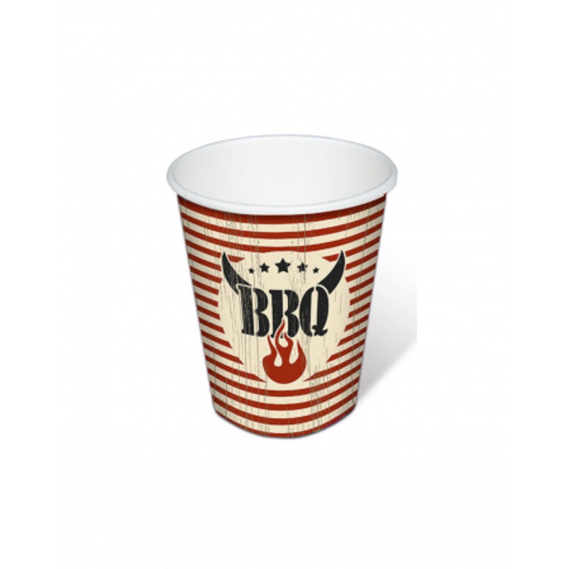 Barbecue Grill Party Paper Cup 10 Pieces