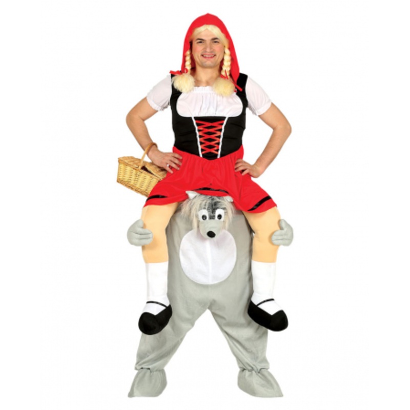 Little Red Riding Hood On Wolf Carry Me Costume L 52/54