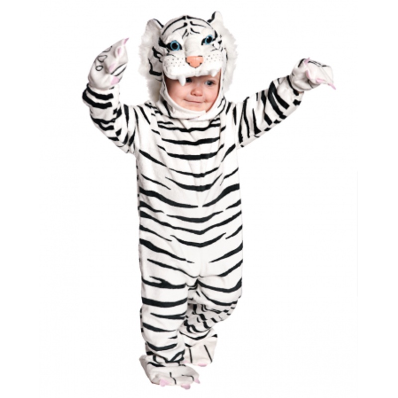 White Cuddly Tiger Toddler Costume S