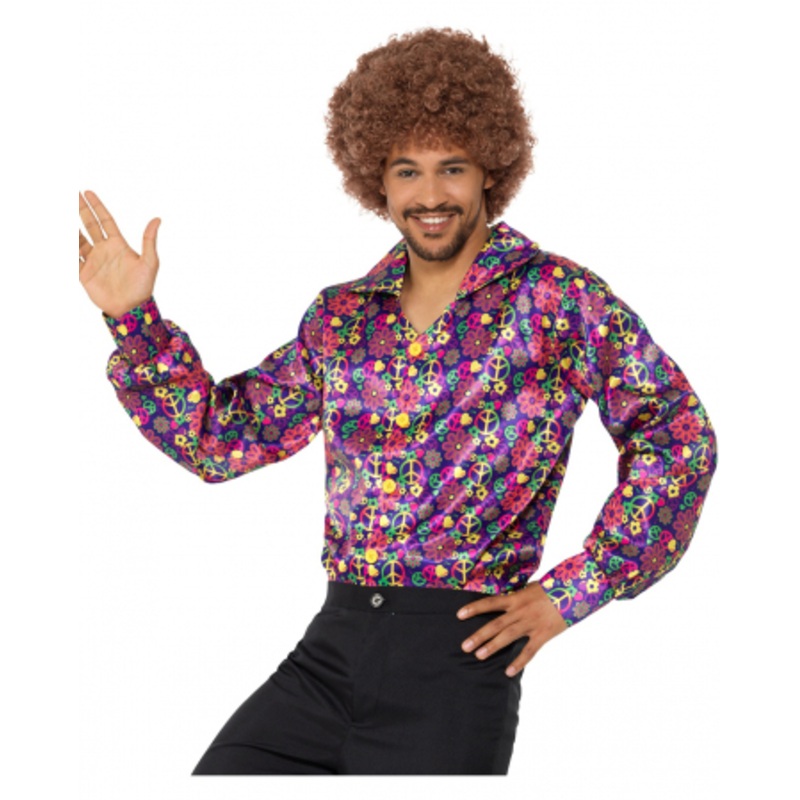 60s Peace Shirt Colored M