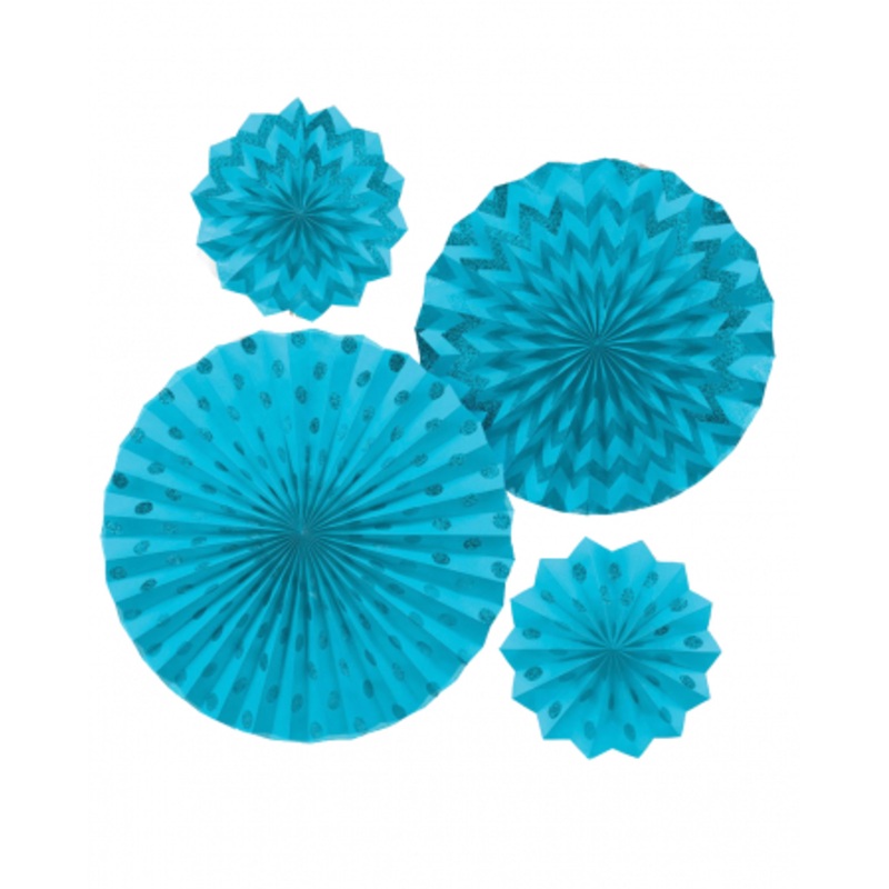 Fan Decoration Set Turquoise