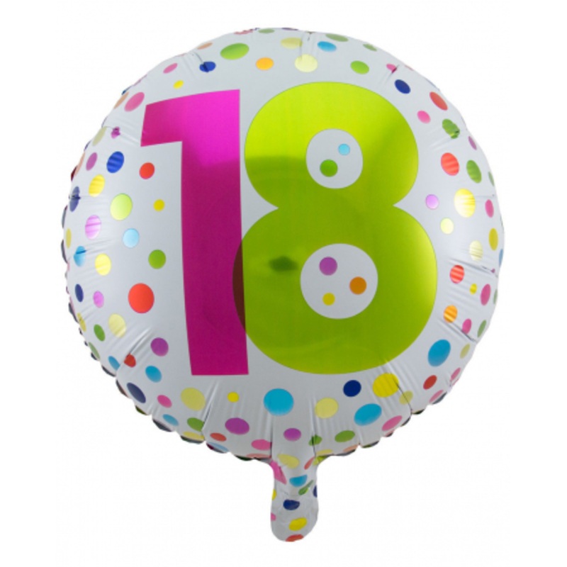 Foil Balloon Confetti 18th Birthday